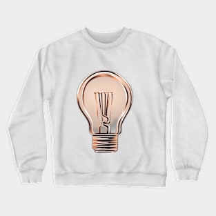 Light Bulb Rose Gold Shadow Silhouette Anime Style Collection No. 425 Crewneck Sweatshirt